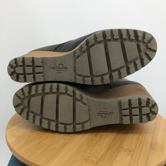 Cole  Haan Henson Winter Waterproof Leather Charcoal wedge booties size 11B - Picture 3 of 16